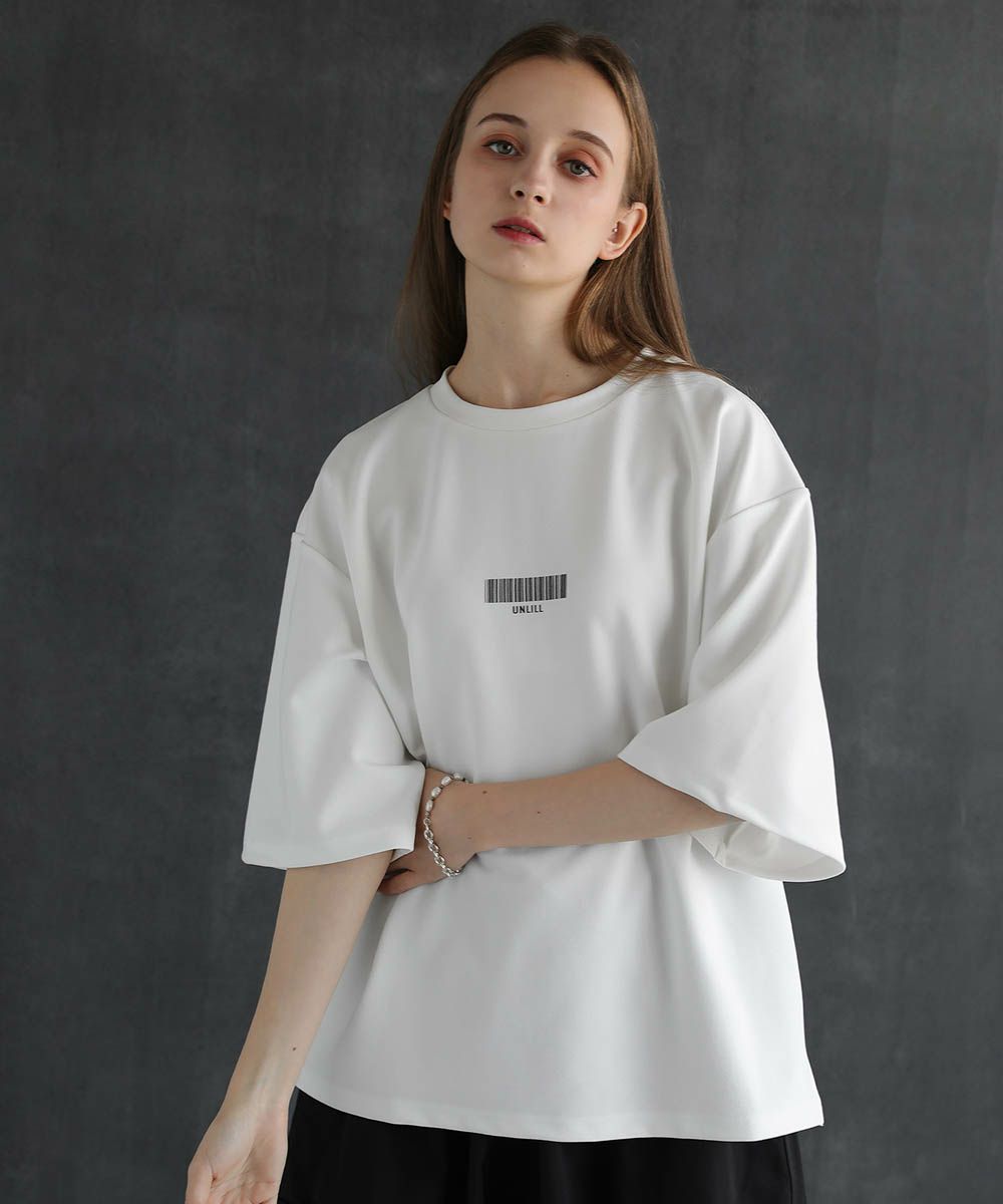 ジョーゼットバーコードプリントビッグTee | UNLILL（アンリル